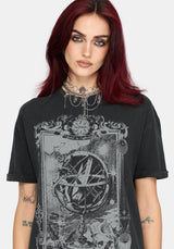 Ottilie Widow Lace Layer Graphic Tee Dress US 2