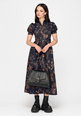 Poison Eden Midaxi Shirt Dress - Midnight