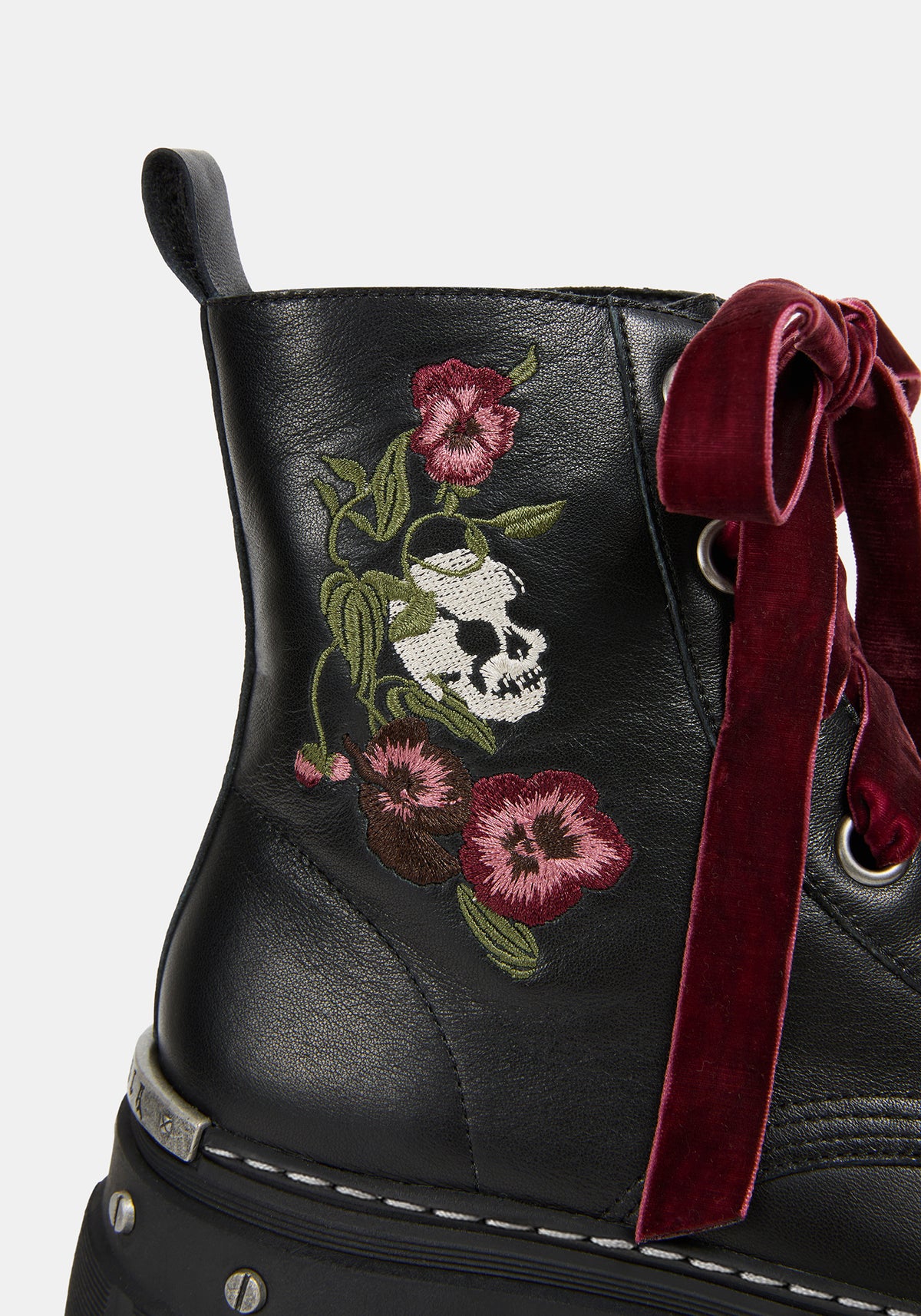 Drunella Embroidered Leather Boots