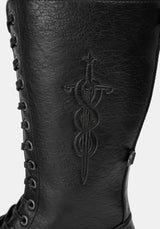 Morwyn Calf Lace Up Platform Boots US 8