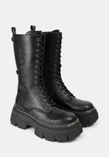 Morwyn Calf Lace Up Platform Boots US 8