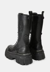 Morwyn Calf Lace Up Platform Boots US 8