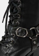 Wespair Leather Toe Cap Chain Boots US 8