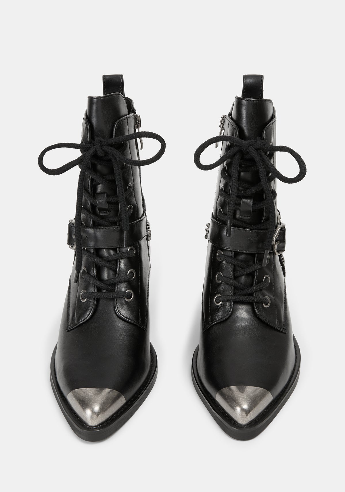 Wespair Leather Toe Cap Chain Boots US 8