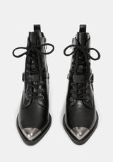 Wespair Leather Toe Cap Chain Boots US 8