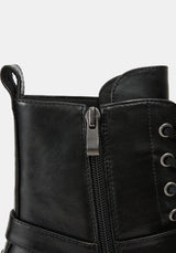 Wespair Leather Toe Cap Chain Boots US 8