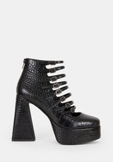 Scythera Multi Buckle Platform Heels US 8