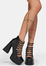 Scythera Multi Buckle Platform Heels US 8