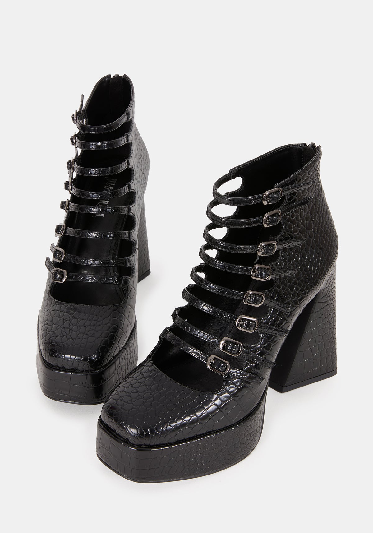 Scythera Multi Buckle Platform Heels US 8