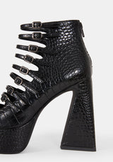 Scythera Multi Buckle Platform Heels US 8