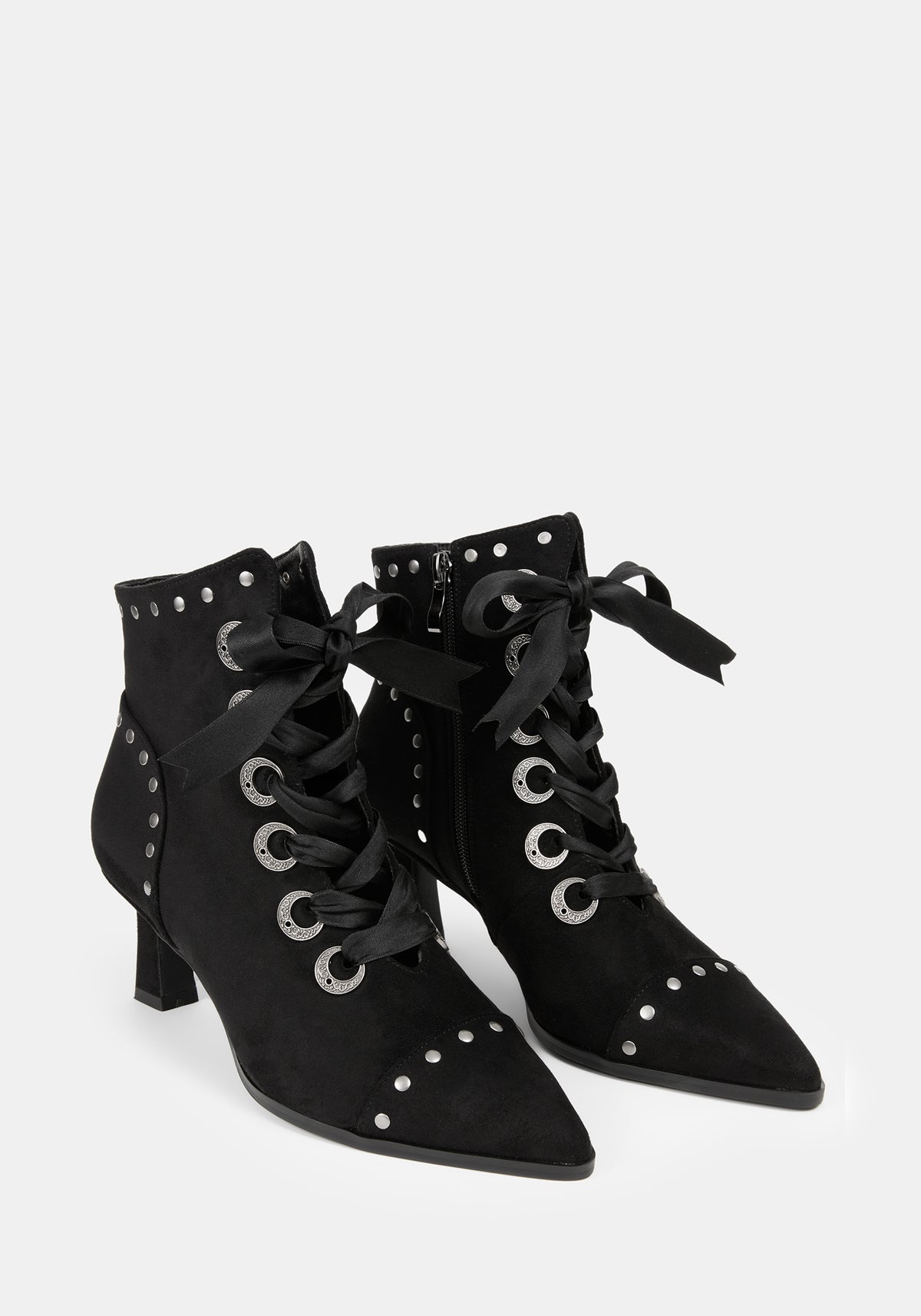 Morvella Pointed Studded Boots US 8