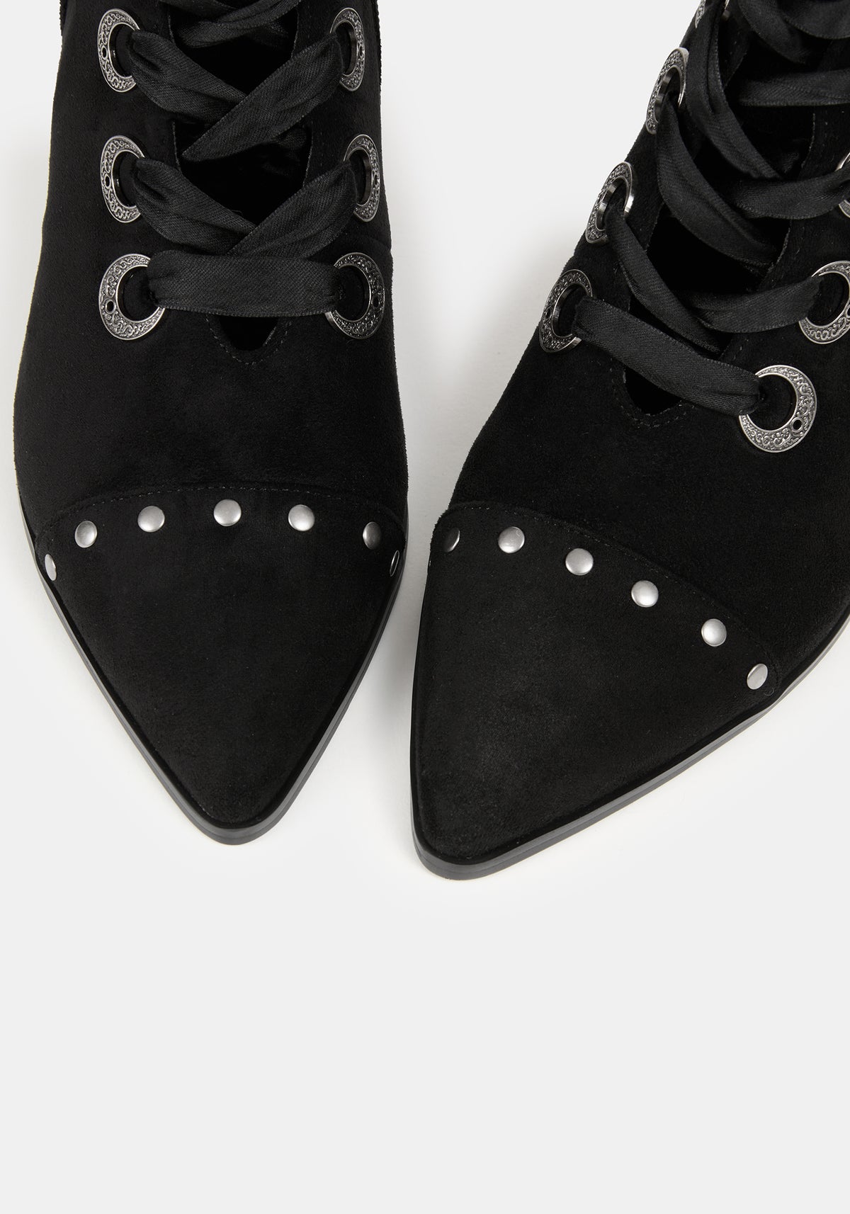 Morvella Pointed Studded Boots US 8