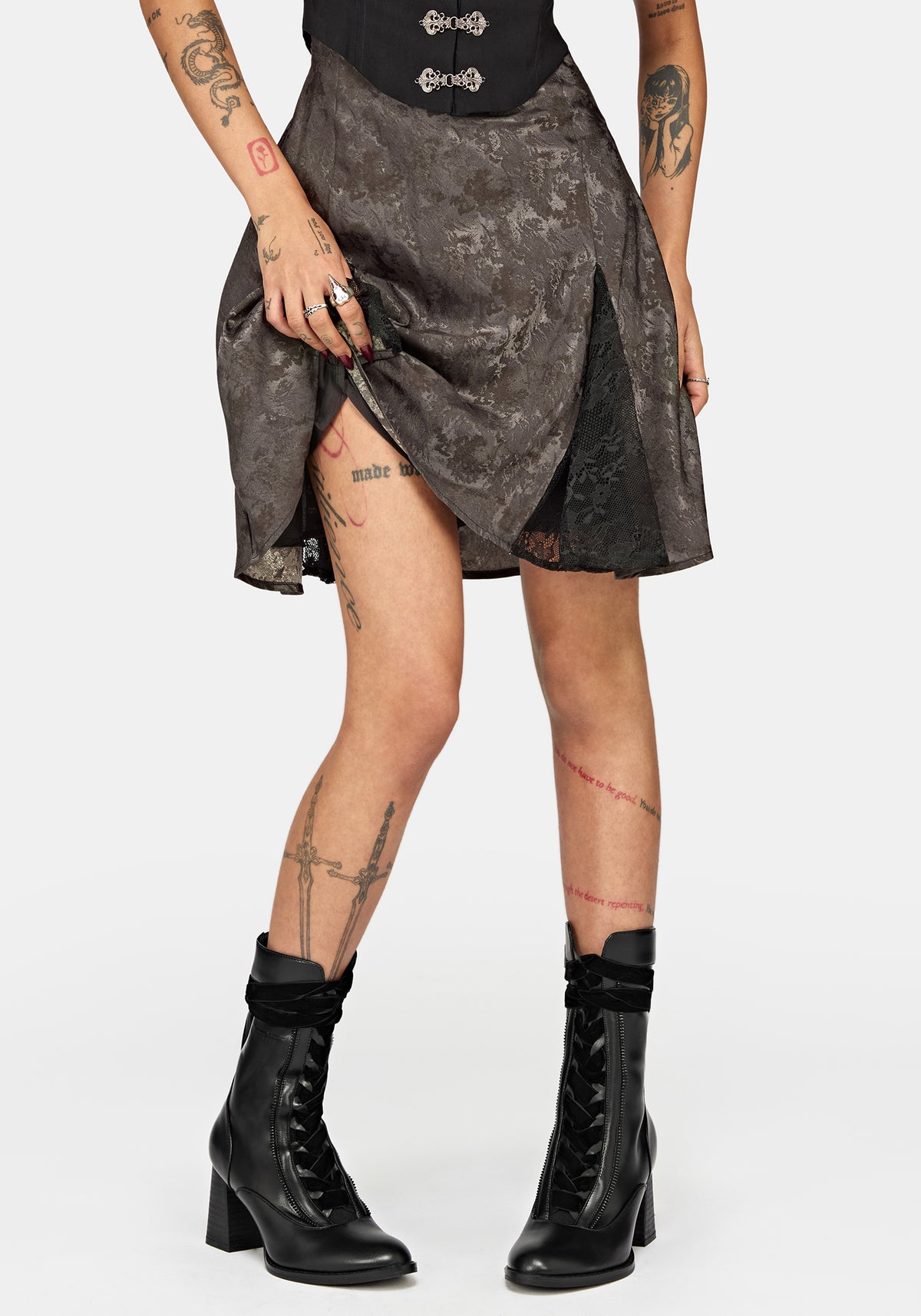Lileena Heeled Lace Up Boots US 8