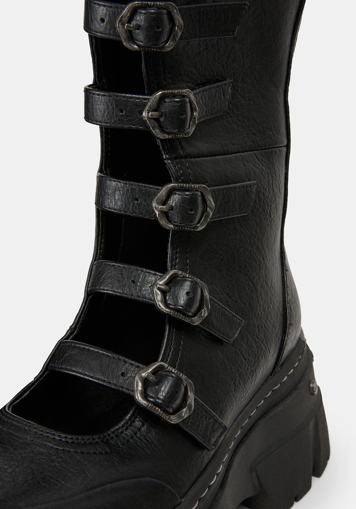 Velmora Tall Multi Buckle Platform Boots