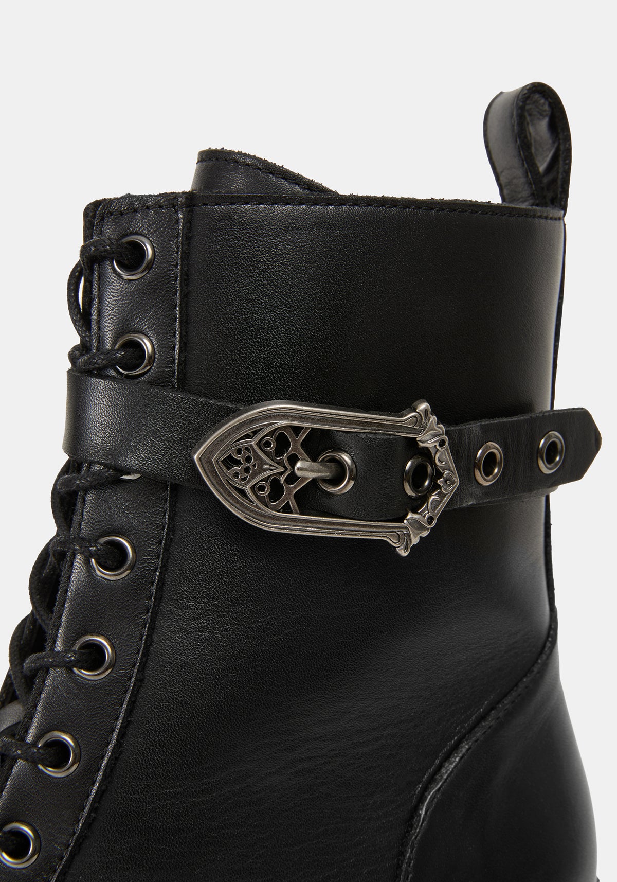 Spinelle Leather Cathedral Buckle Boot UK6