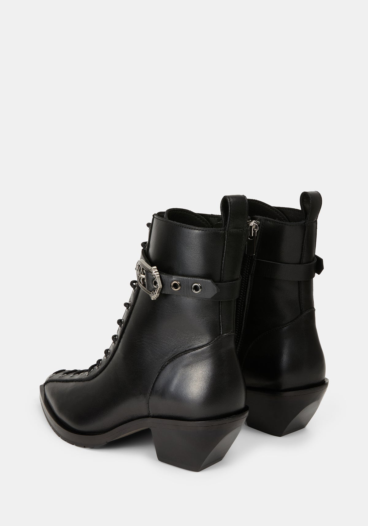 Spinelle Leather Cathedral Buckle Boot UK6