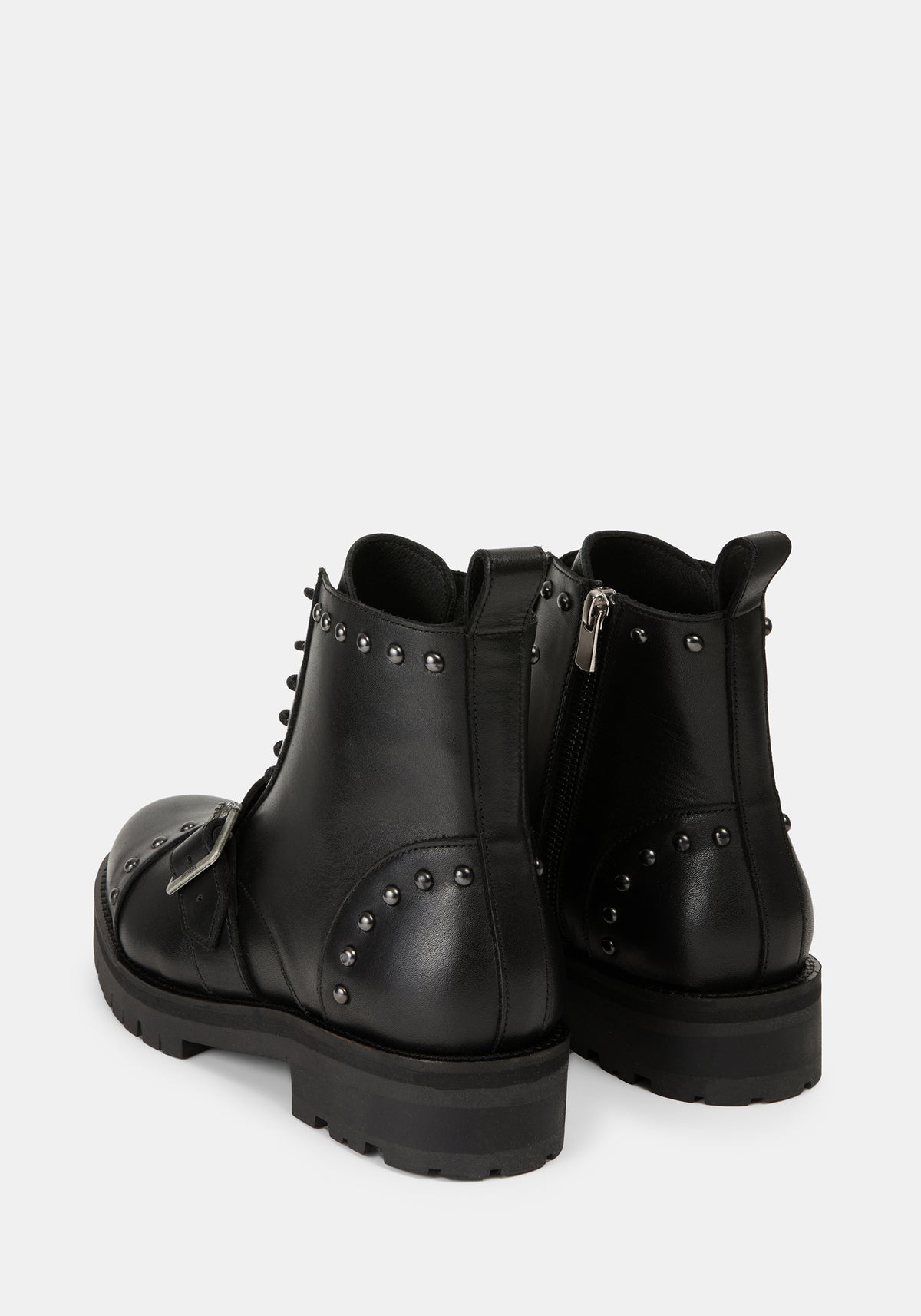 Esmelina Leather Rosamoth Buckle Boots