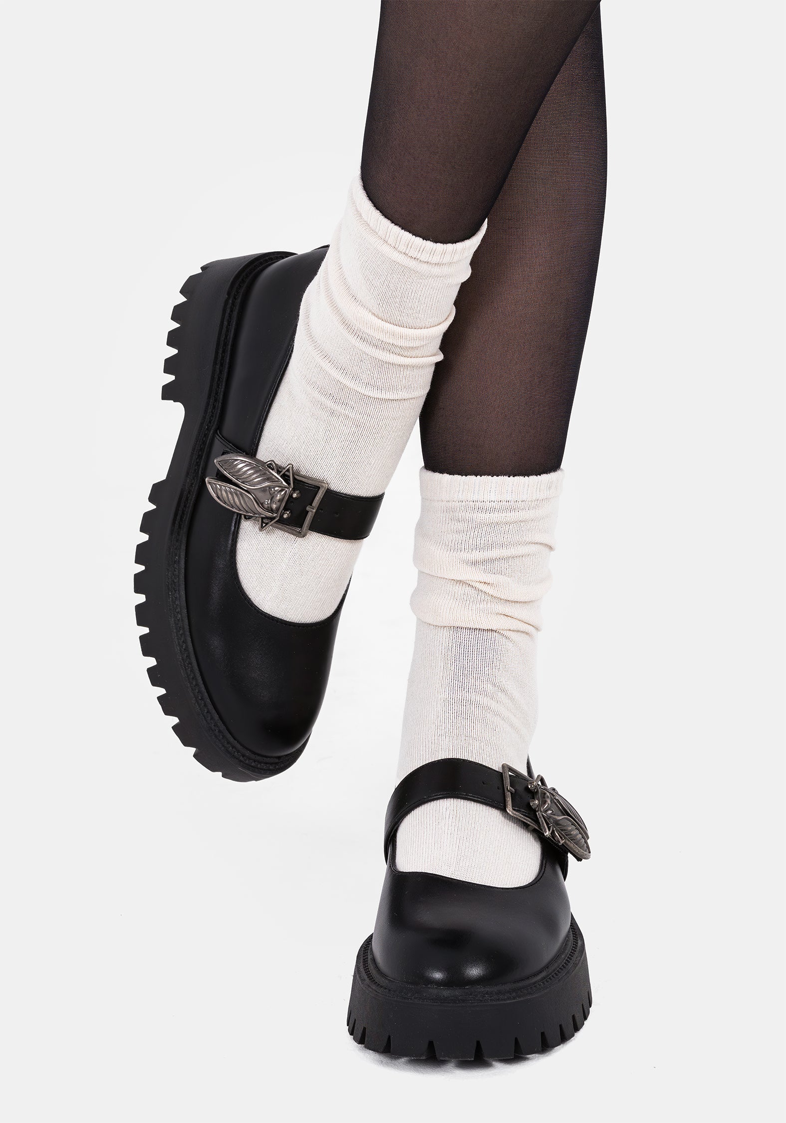 Swarm Bug Buckle Mary Jane Shoes