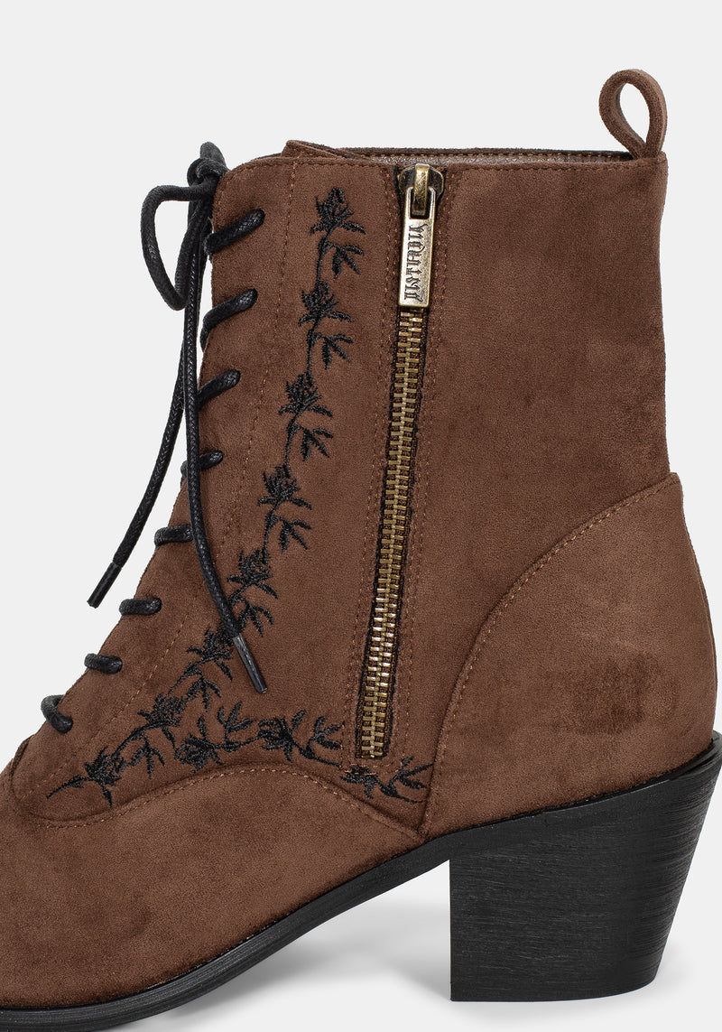 Lilith Suedette Embroidered Boots