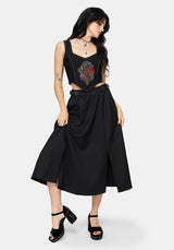 Selene Velvet Embroidered Platform Heels