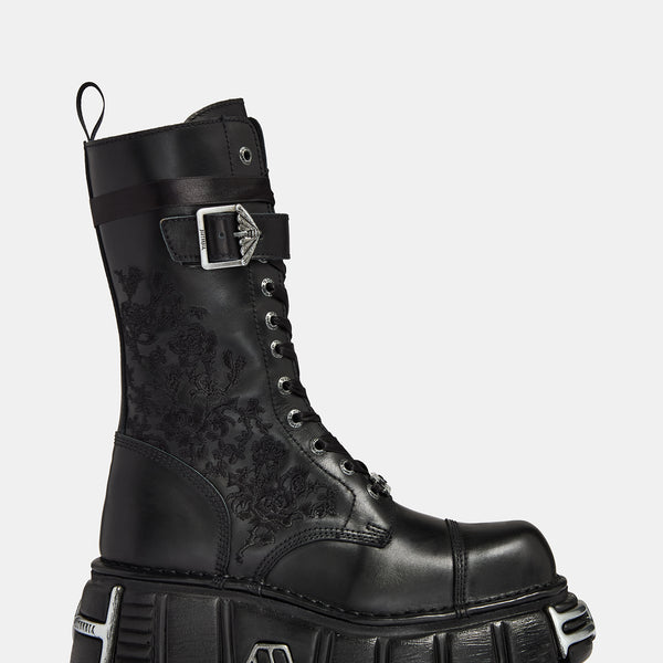 DISTURBIA ディスタービア　ブーツ　ブラック　ロック FW5538DISTURBIAXNEWROCKROSAMOT