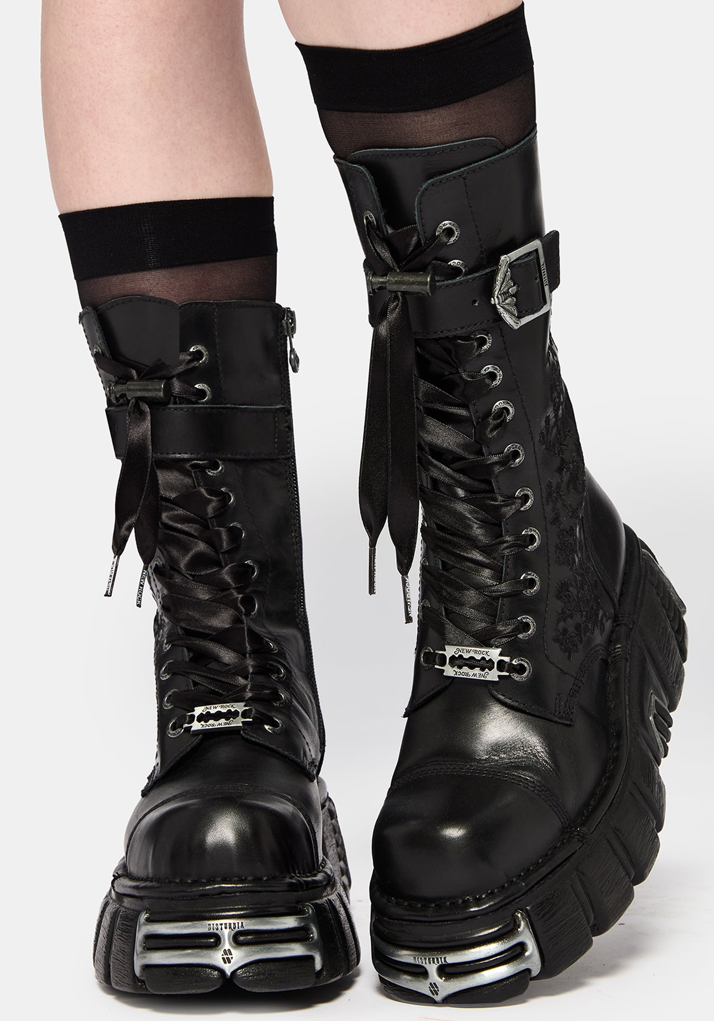DISTURBIA ディスタービア　ブーツ　ブラック　ロック Disturbia x New Rock Nyxx Boots