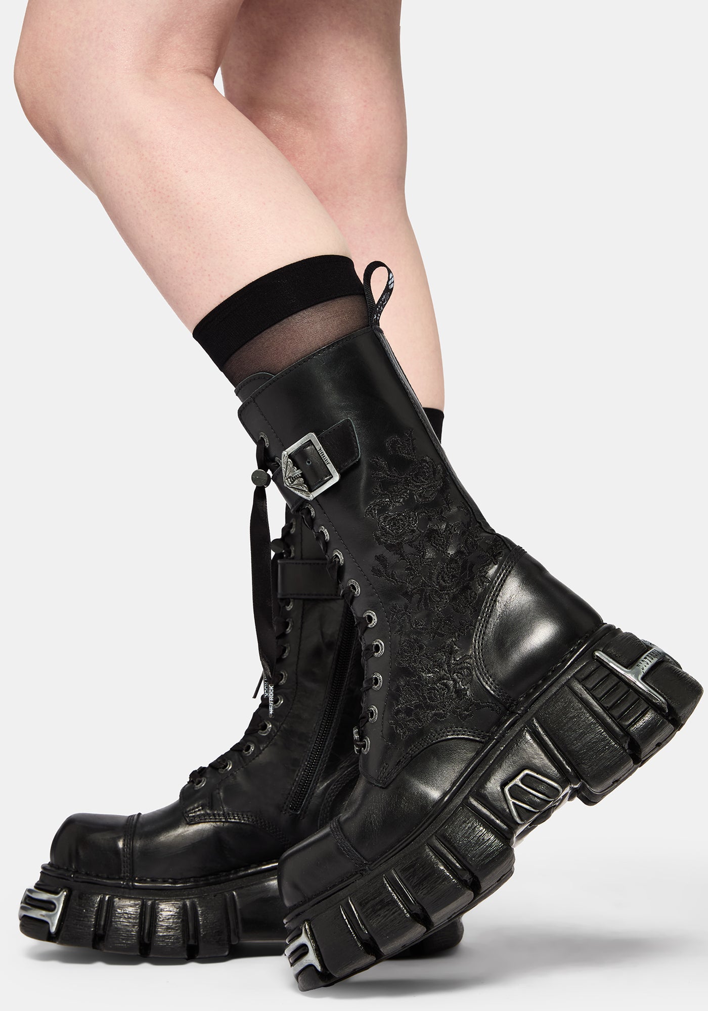 DISTURBIA ディスタービア　ブーツ　ブラック　ロック Disturbia x New Rock Nyxx Boots