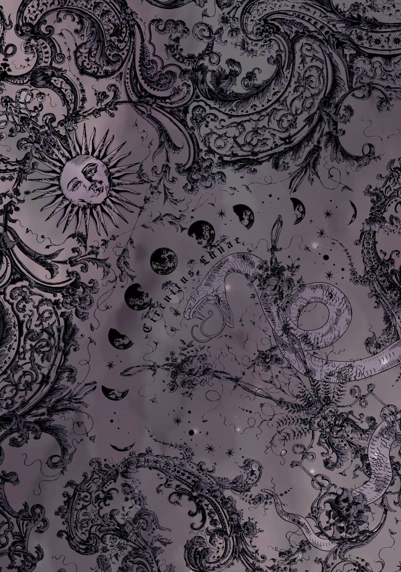 Gaia Celestial Print Chiffon Mini Dress