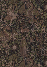 Haunt Medieval Print Buckle Midi Skirt