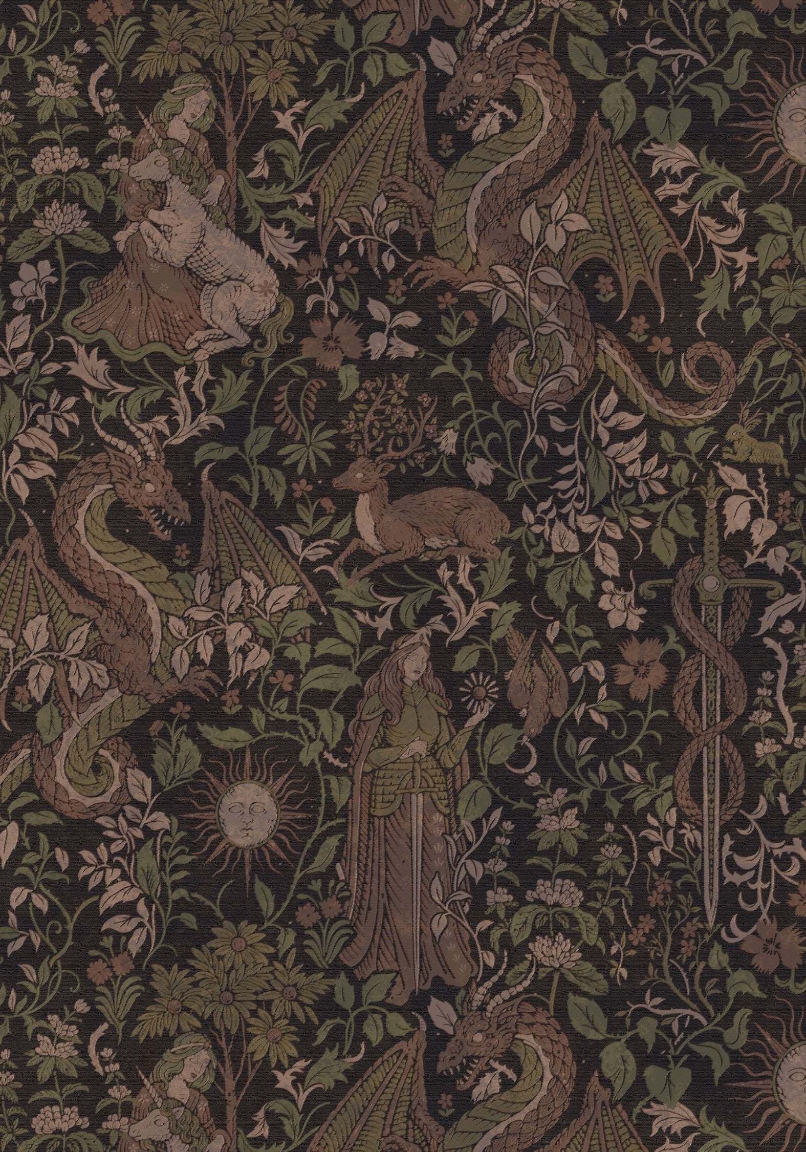 Haunt Medieval Print Mini Shirt Dress