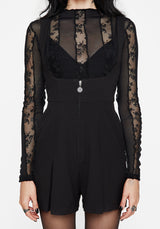 Grace Zip Front Pinafore Playsuit