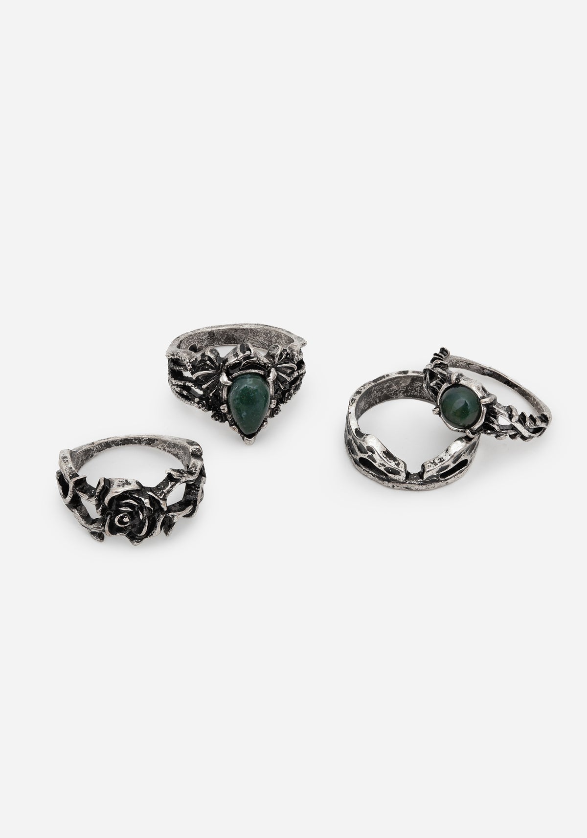Petra Dragon Ring Set | Disturbia - Shop Women's Gothic, Alternative ...