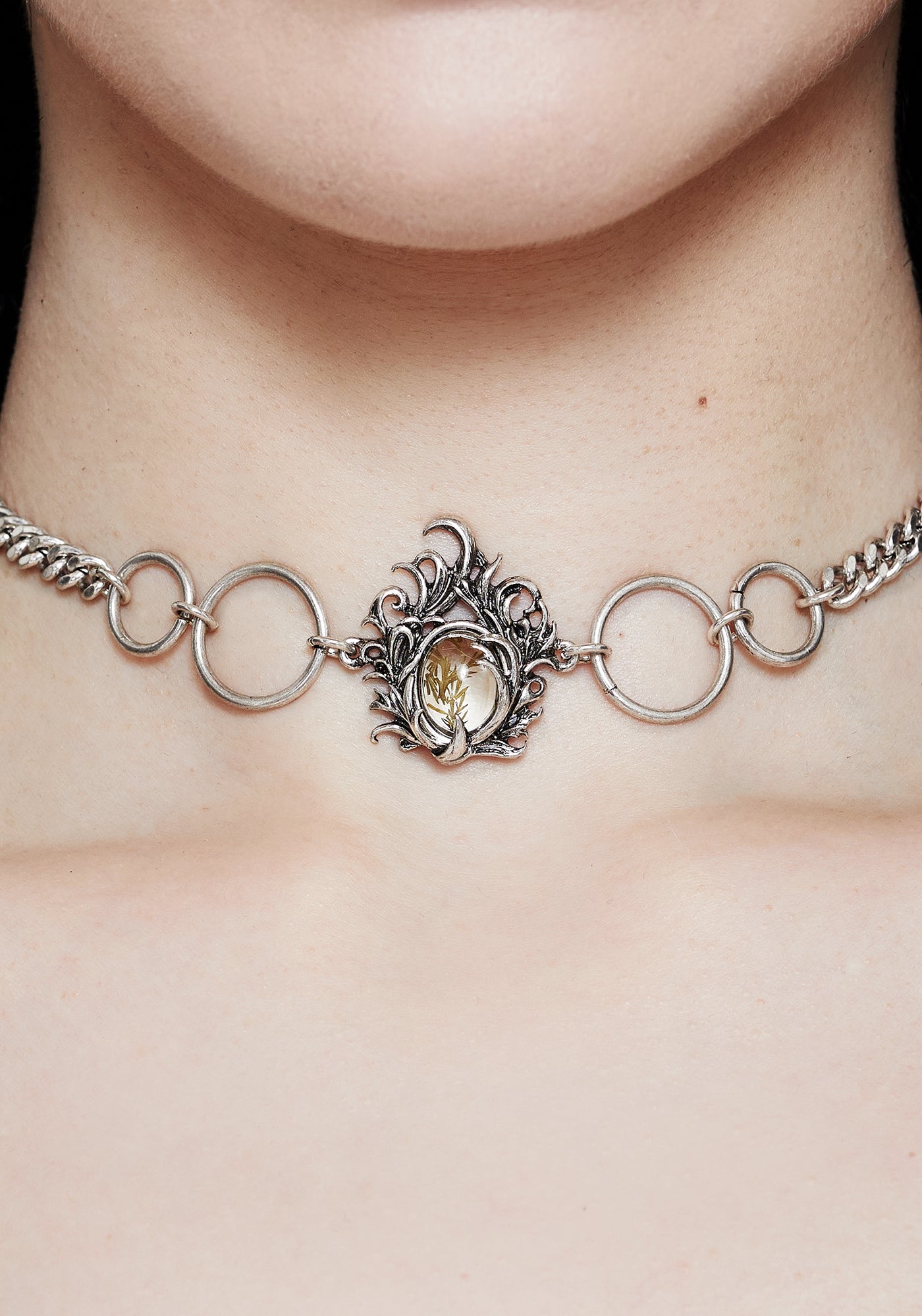 Marte Trapped Flower Choker | Disturbia - Shop Women's Gothic