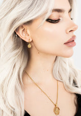 Naja Snake Charm Hoop Earrings