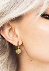 Naja Snake Charm Hoop Earrings