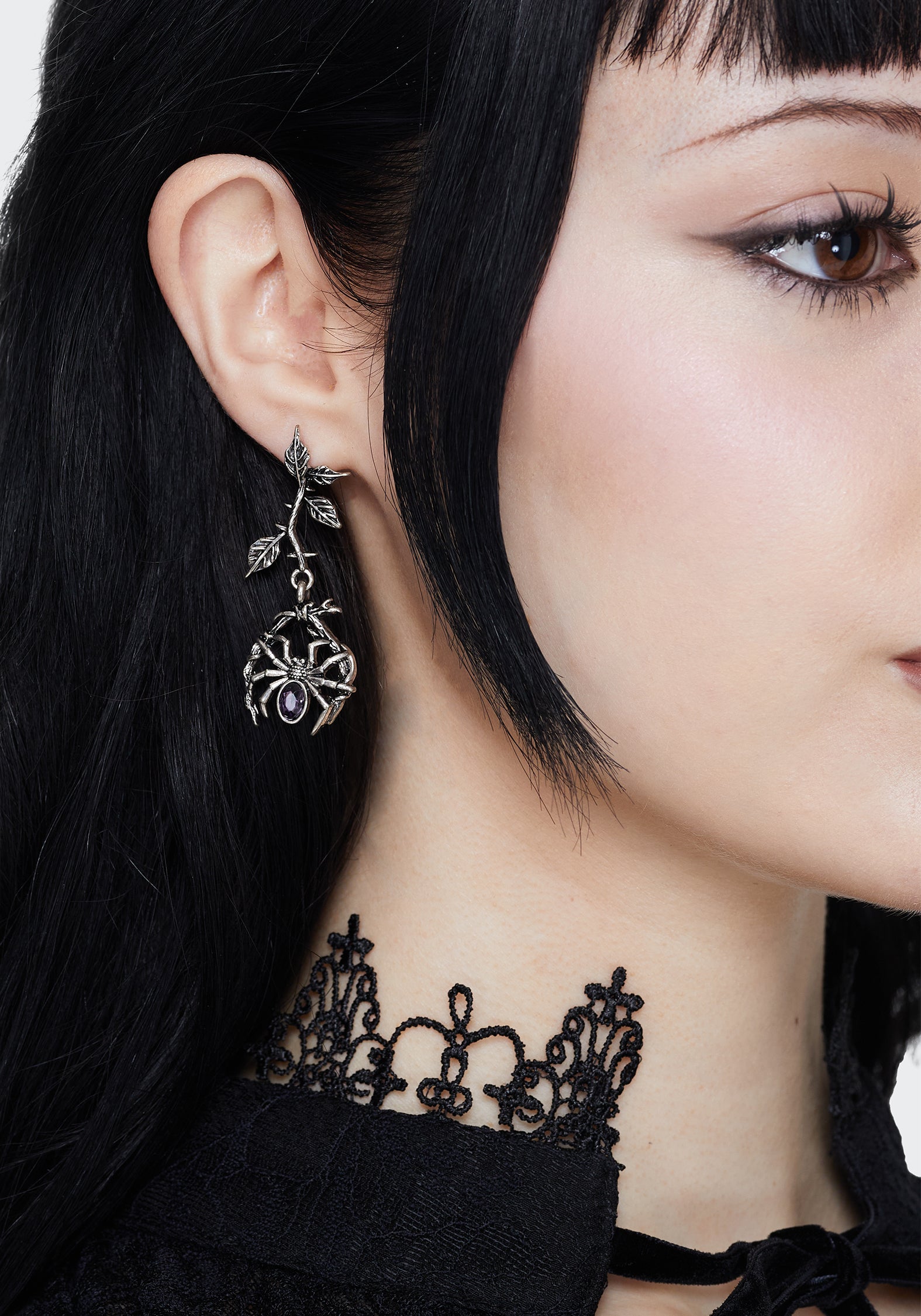 Rosethorn Widow Drop Earrings