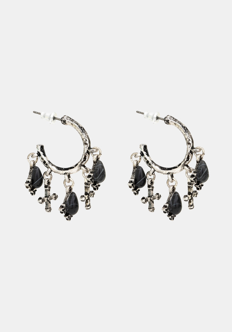 Crucentia Charm Hoops