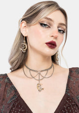 Selendra Snake & Moon Necklace