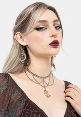 Selendra Snake & Moon Earrings