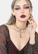 Selendra Snake & Moon Earrings