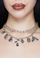 Draven Rat & Spider Charm Necklace