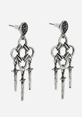 Vanthrax Chainmail Sword Drop Earrings
