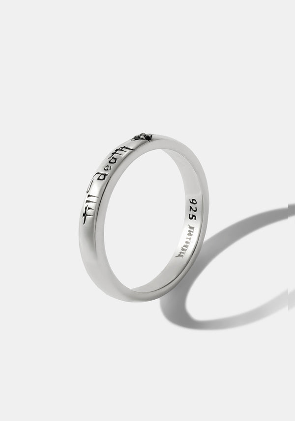 Till Death Sterling Silver Band - Women's