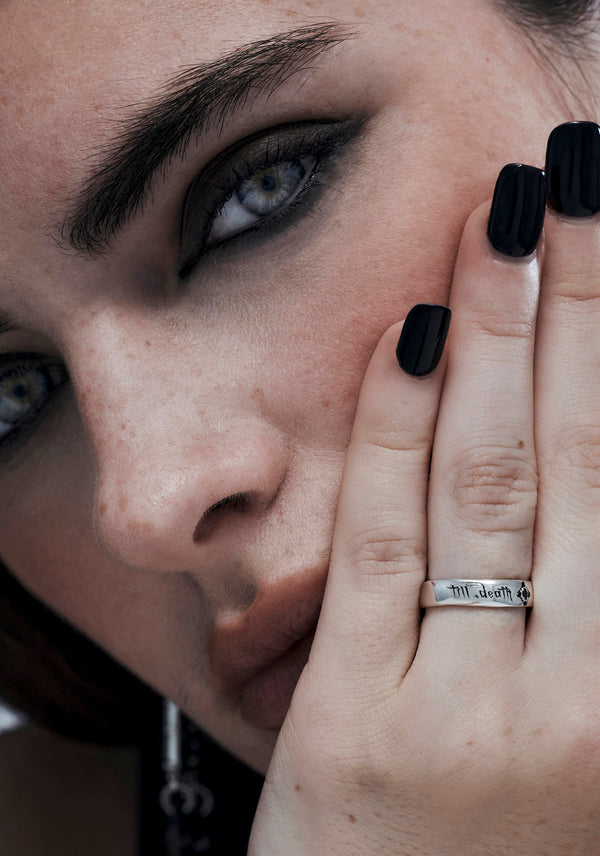Till Death Sterling Silver Band - Men's