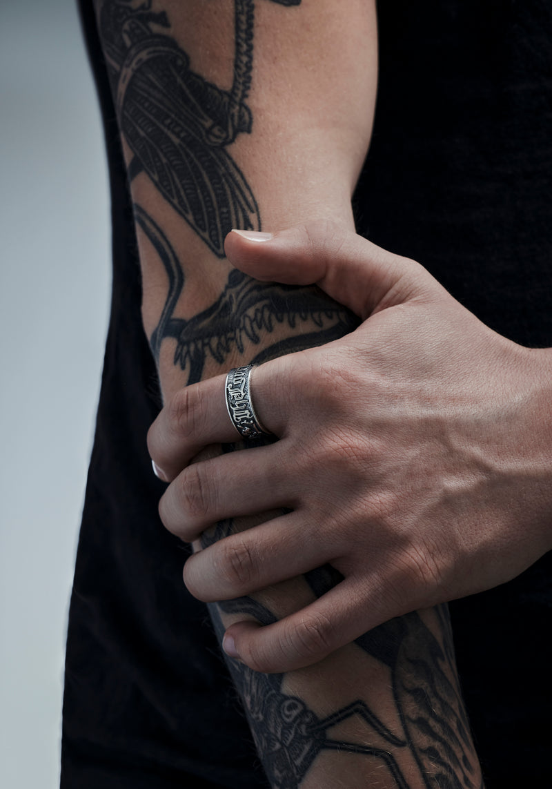 Amorata Lovers Sterling Silver Band - Men's