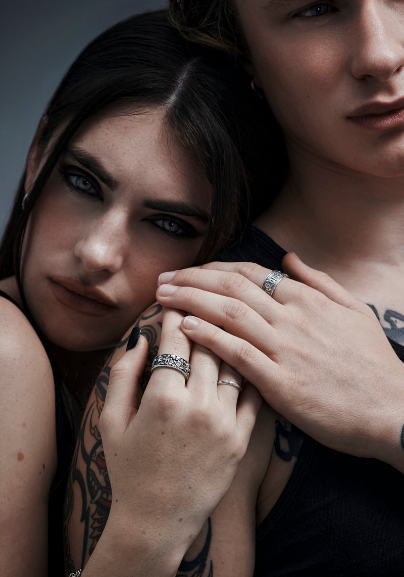 Amorata Lovers Sterling Silver Band - Men's