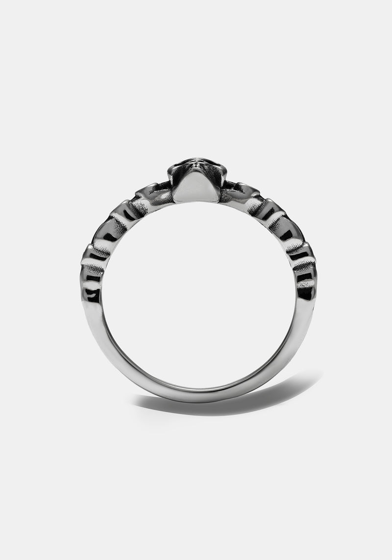 Teara Skull Sterling Silver Skinny Band