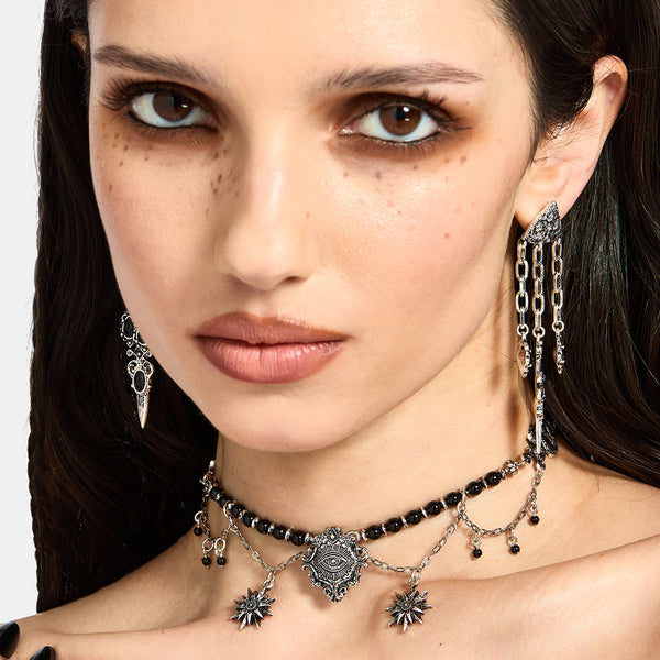 Gorthe Bead Snake Eye Choker – Disturbia
