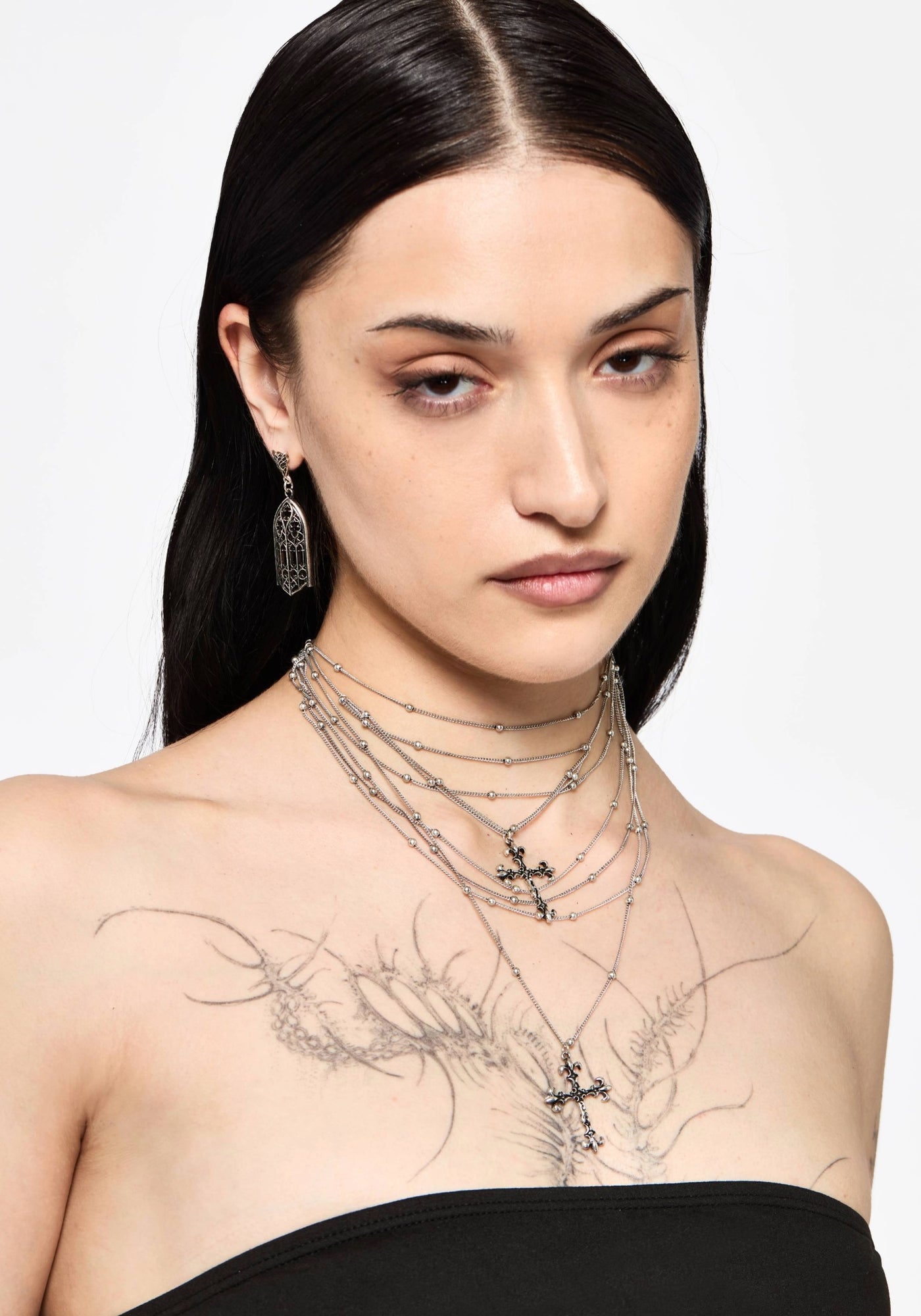 アクセサリー Cyrusherxf590 Chryx Layered Cross Necklace – Disturbia