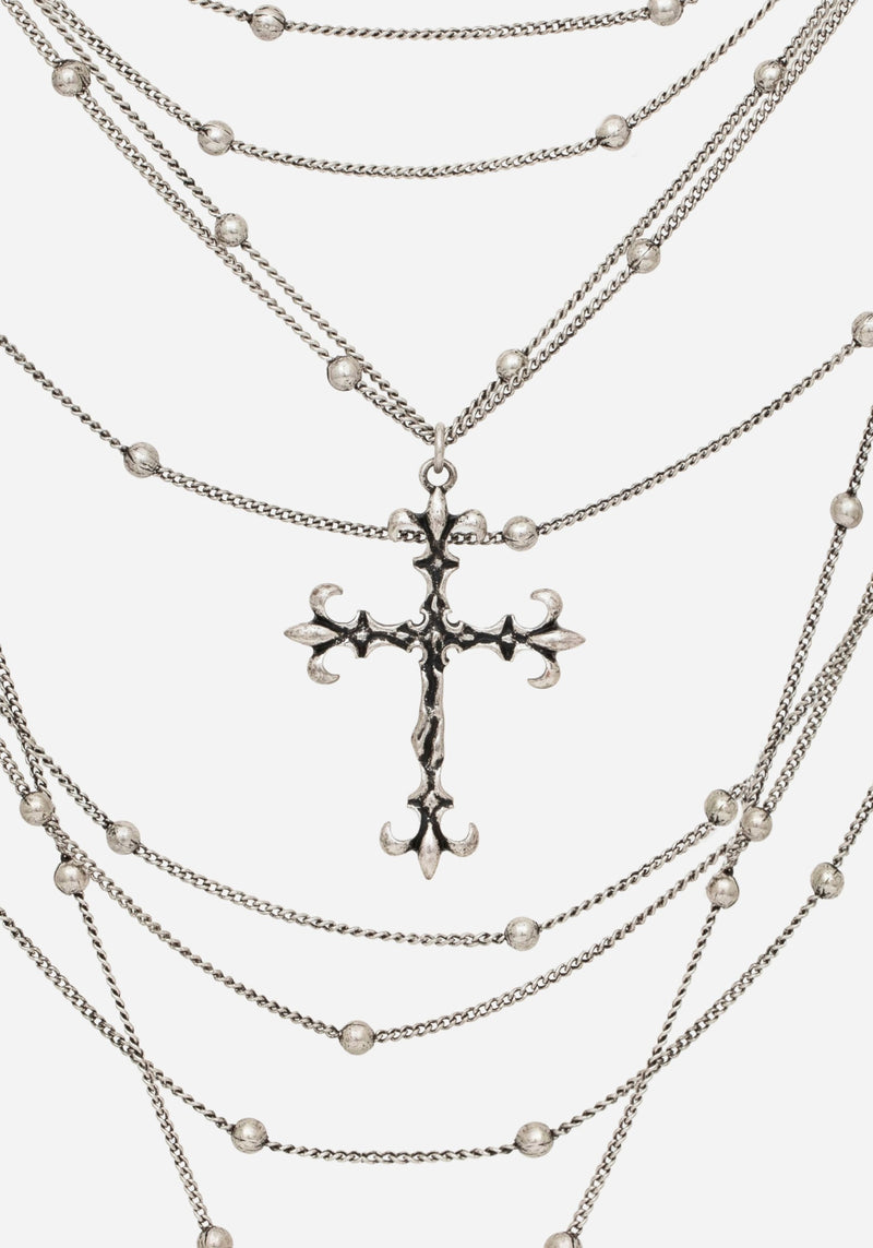 Chryx Layered Cross Necklace – Disturbia